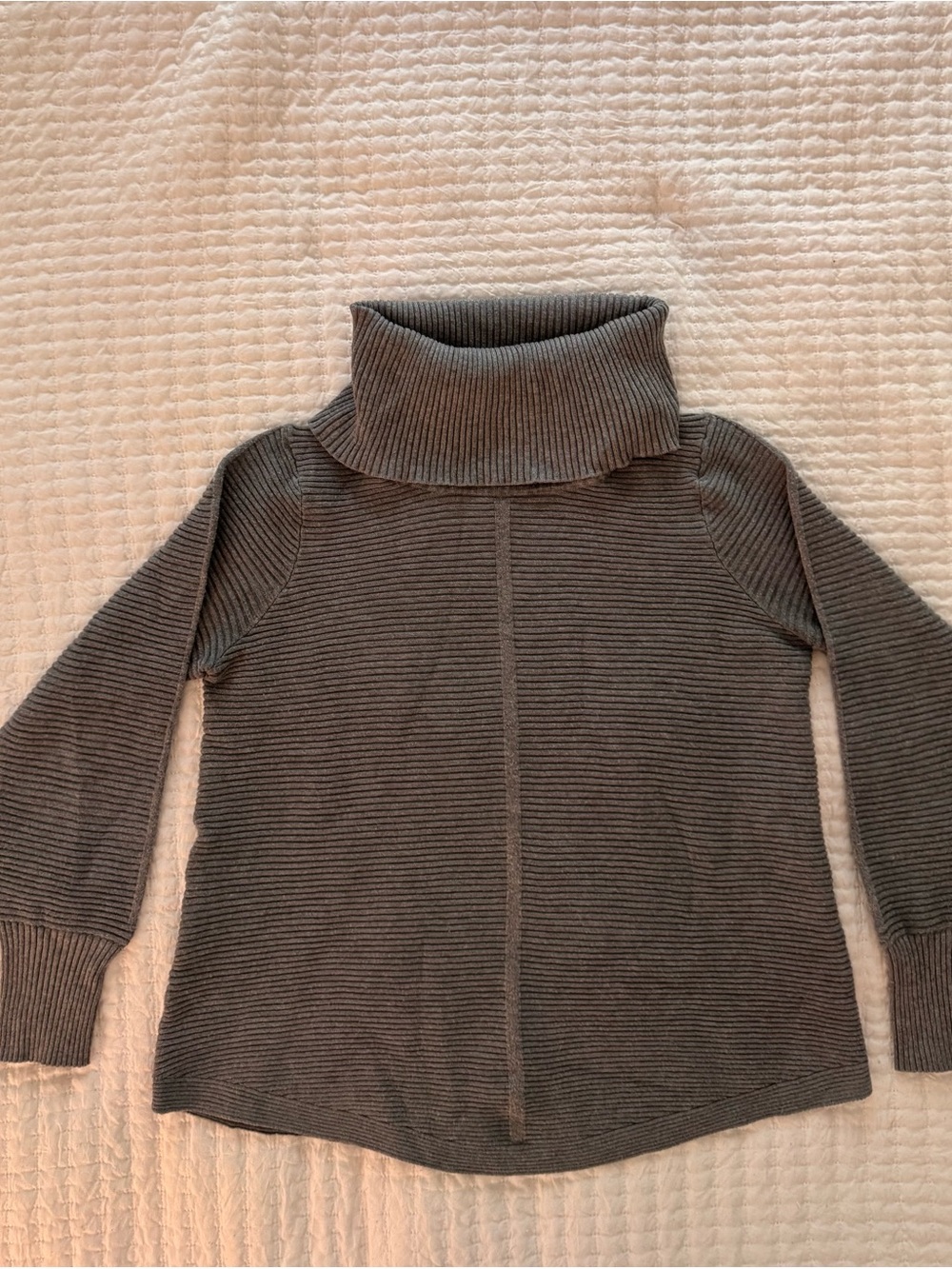 Cyrus gray ribbed cowl neck sweater- Size M